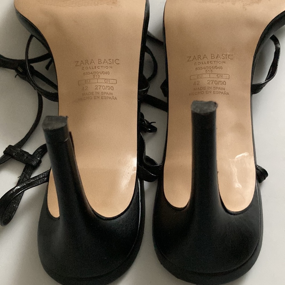 Zara  Heeled Strappy Sandals - Picture 8 of 10